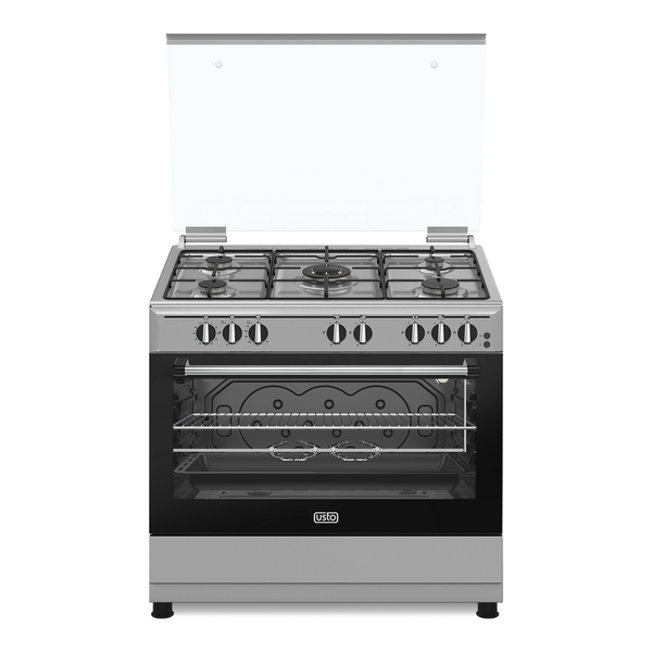 فرن غاز استو 60×90 امان كامل سطح استيل مع مروحة تبريد (تركي)